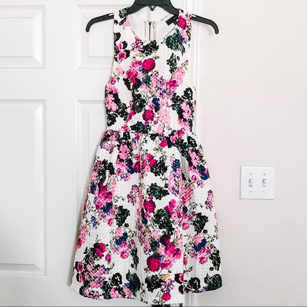Pink Floral Cocktail Dress